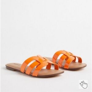 Torrid Orange Slide Sandals